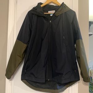 Small Columbia rain jacket - full hood, coverage, and flattering fit